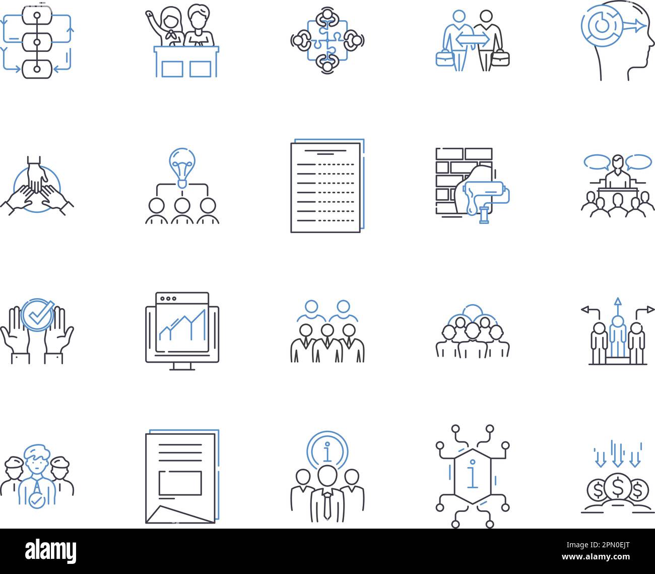 Teambuilding icons outline icons collection. Team, building, icons