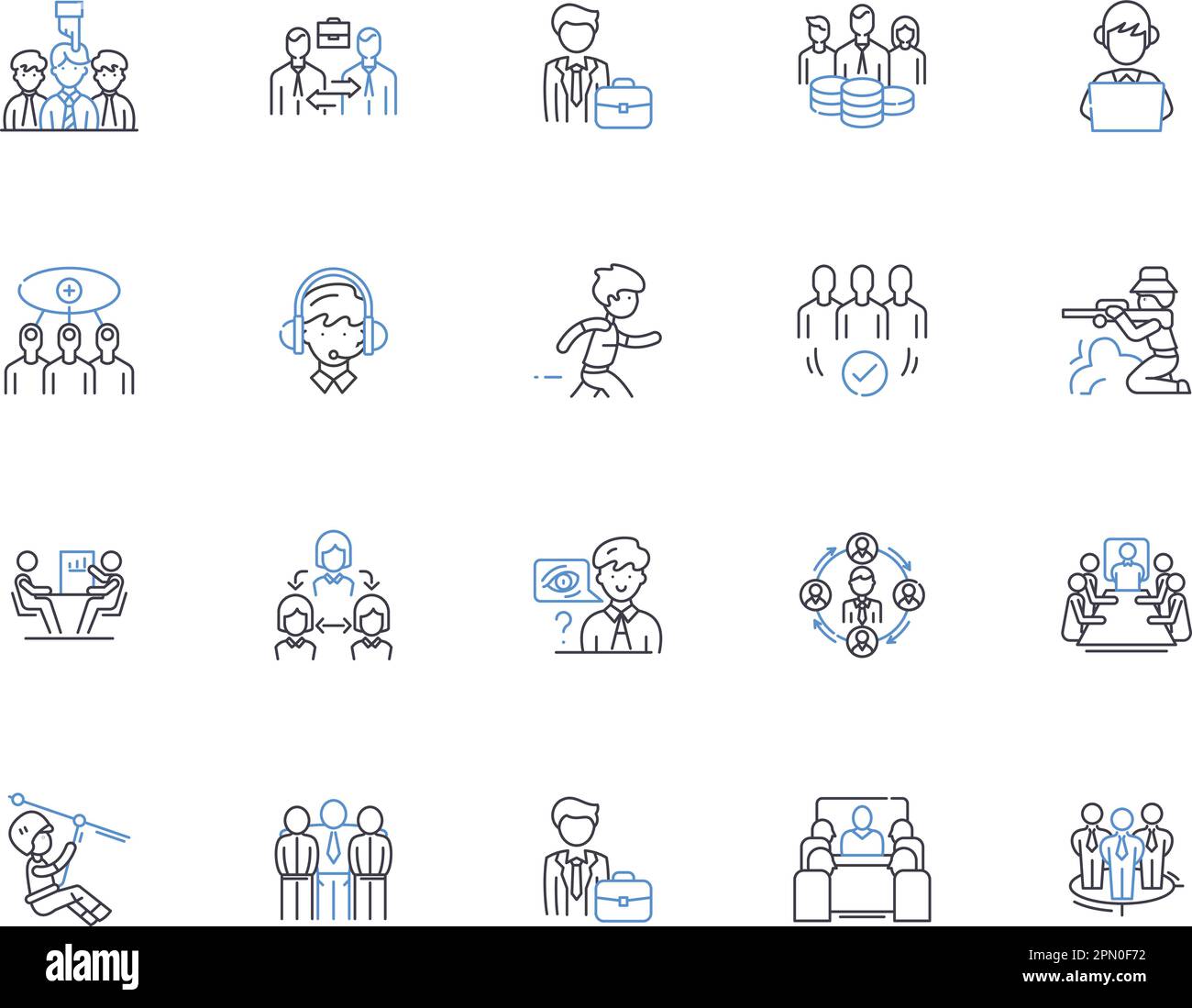 Casual people outline icons collection. Casual, People, Relaxed, Unconcerned, Unpretentious, Easygoing, Laid-back vector and illustration concept set Stock Vector
