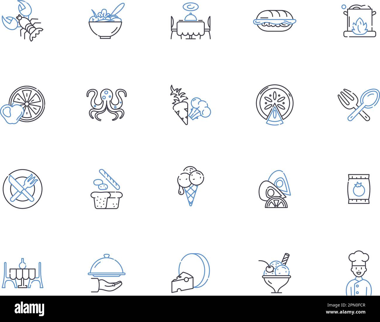 Meals outline icons collection. Food, Dish, Cuisine, Meal, Dinner ...