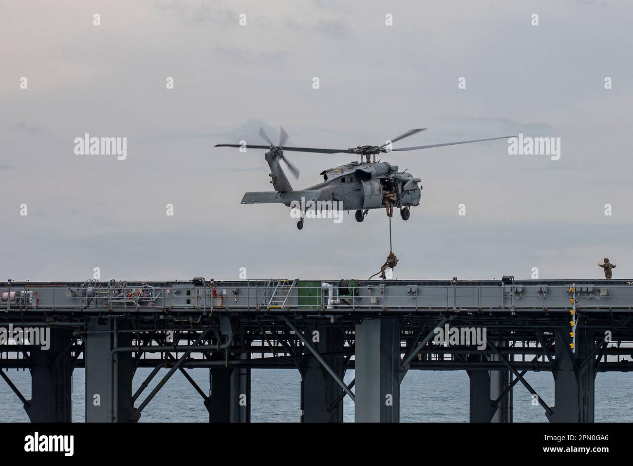 Seahawk Fast Roping SOUTH CHINA SEA (Jan. 7, 2023) – U.S. Marines, with Maritime Raid Force ...