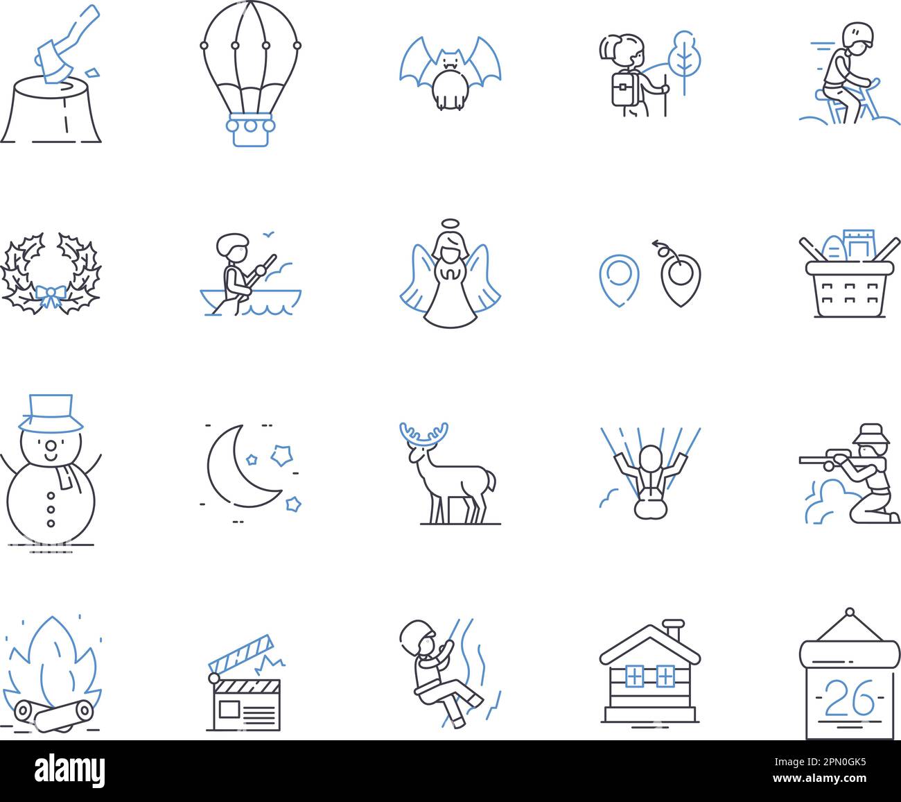 Celebration agency outline icons collection. Organizers, Events, Party ...