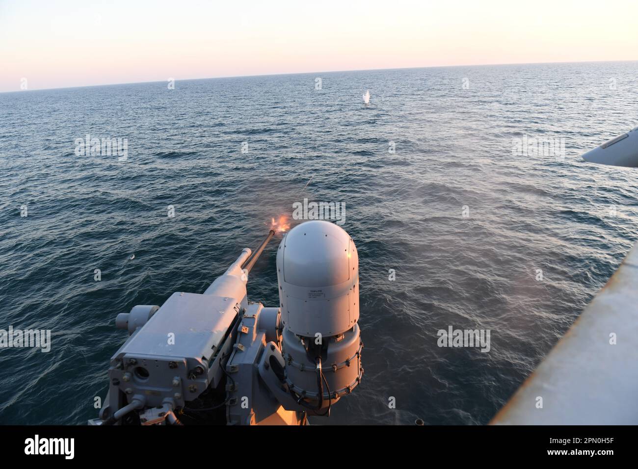 230412NJC2561066 ATLANTIC OCEAN (April 13, 2023) An MK38 fires