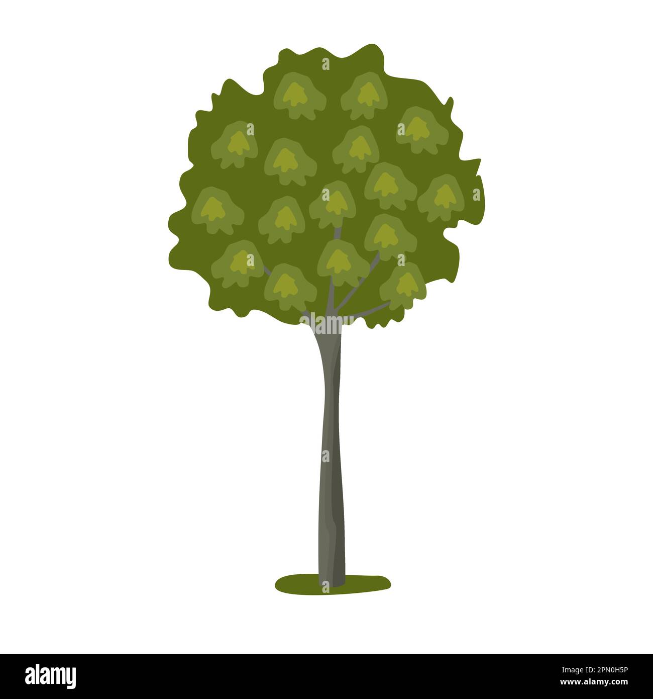 Basswood tree icon, flat style vector illustration Stock Vector