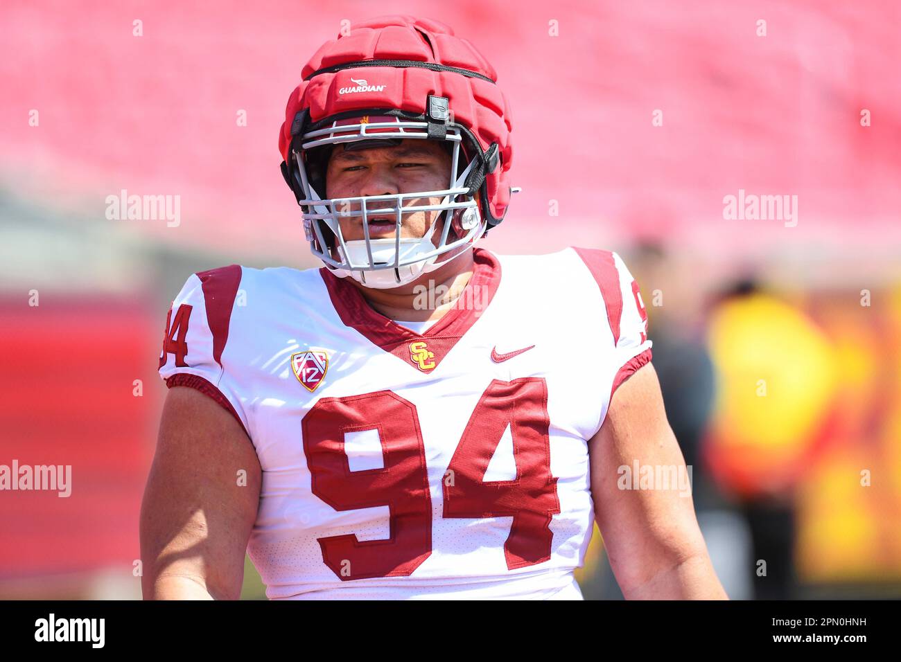 LOS ANGELES, CA APRIL 15 USC Trojans defensive lineman Kobe Pepe (94