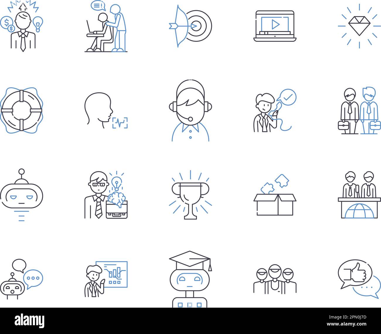 Career growth outline icons collection. Career, Growth, Progression ... image.