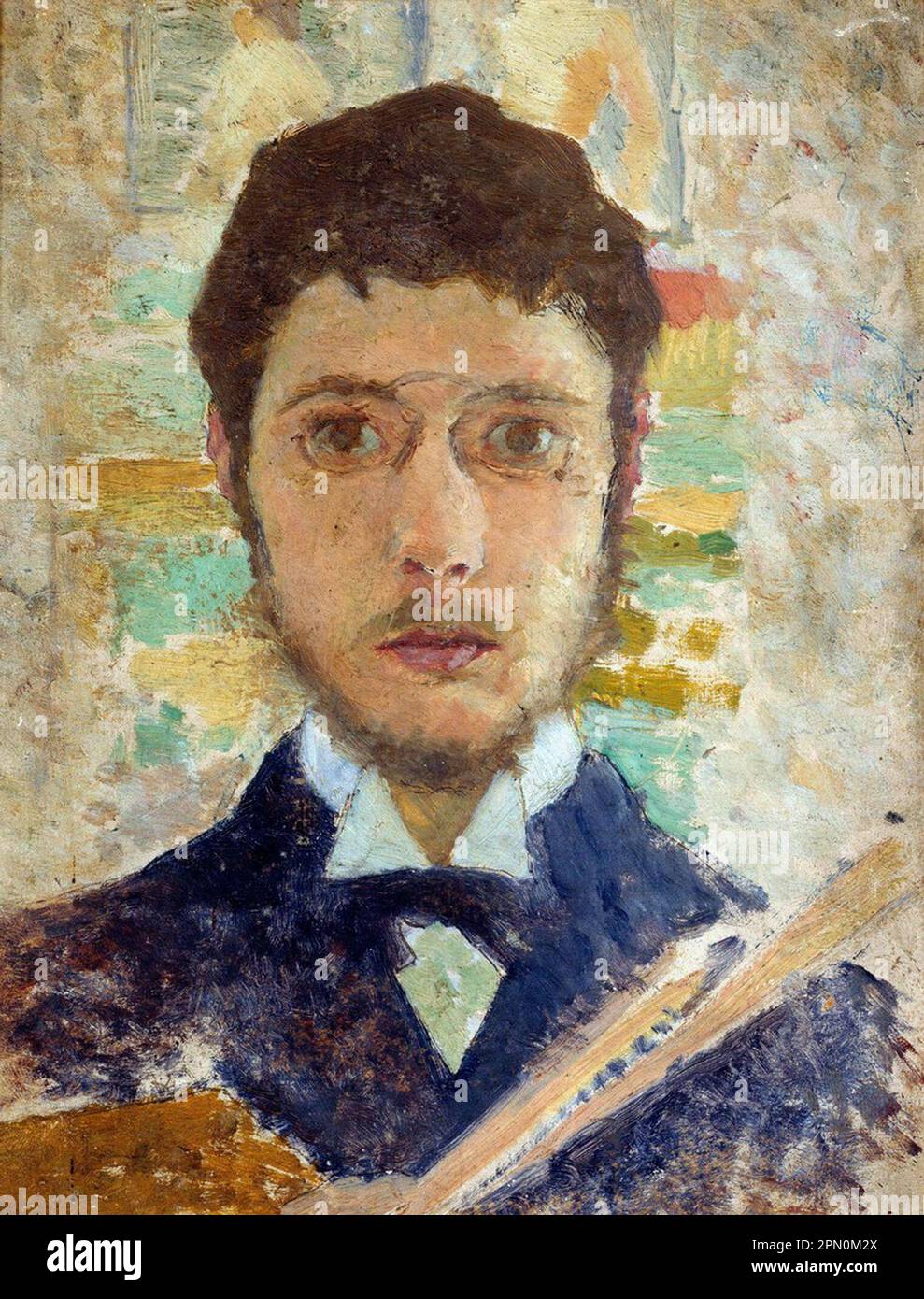 Self-portrait, c. 1889painted by the French post-impressionist painter Pierre Bonnard Stock Photo