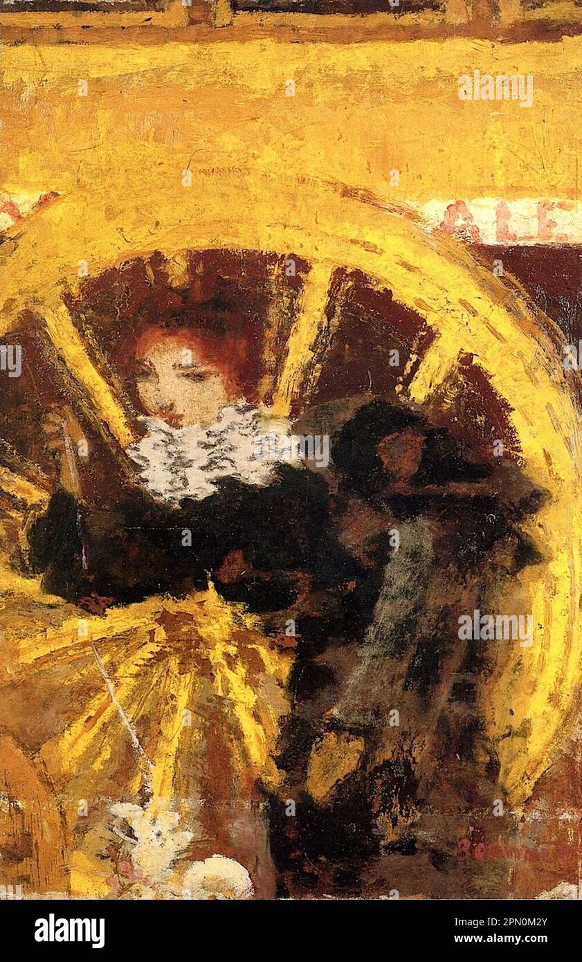The Omnibus (1895) painted by the French post-impressionist painter Pierre Bonnard Stock Photo