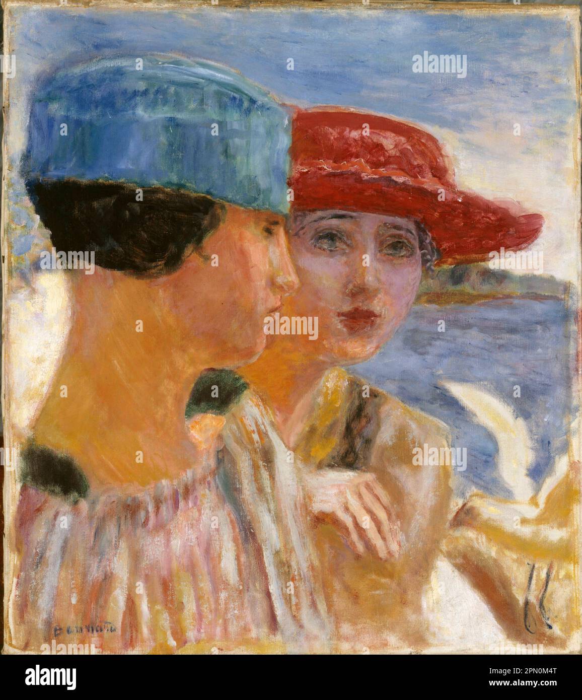 Jeunes filles à la mouette (1917) painted by the French post-impressionist painter Pierre Bonnard Stock Photo
