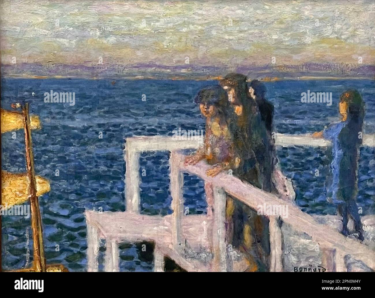 The Pier at Cannes (1934) painted by the French post-impressionist painter Pierre Bonnard Stock Photo
