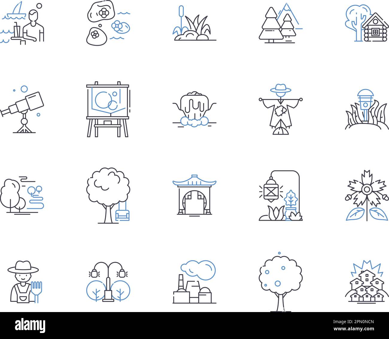 Smart garden outline icons collection. Smart, Garden, Automated ...
