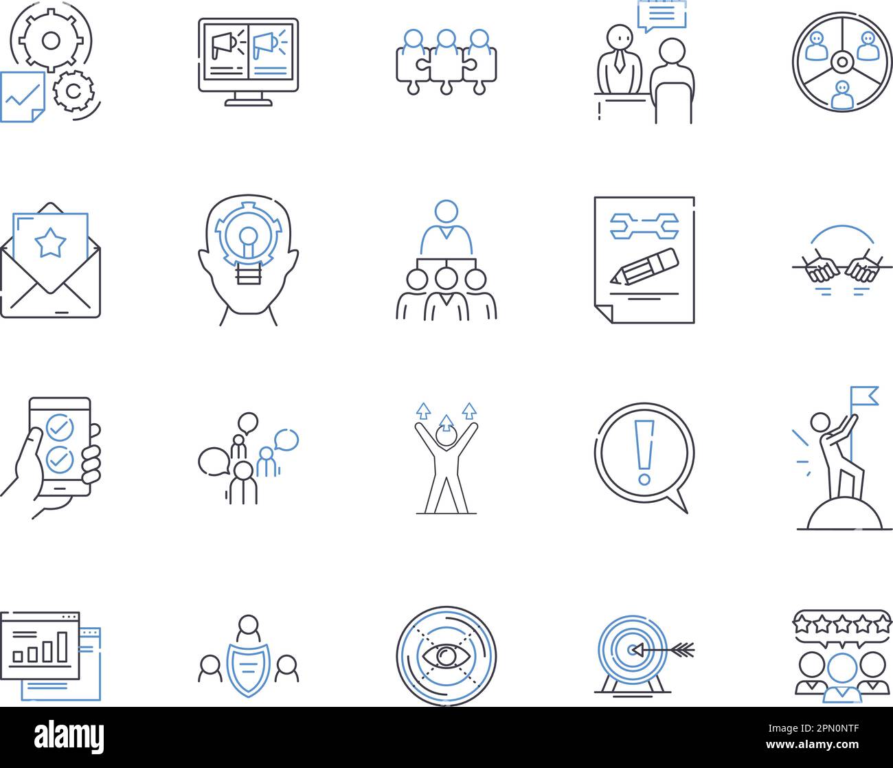 Corporation work outline icons collection. Corporate, work, management ...