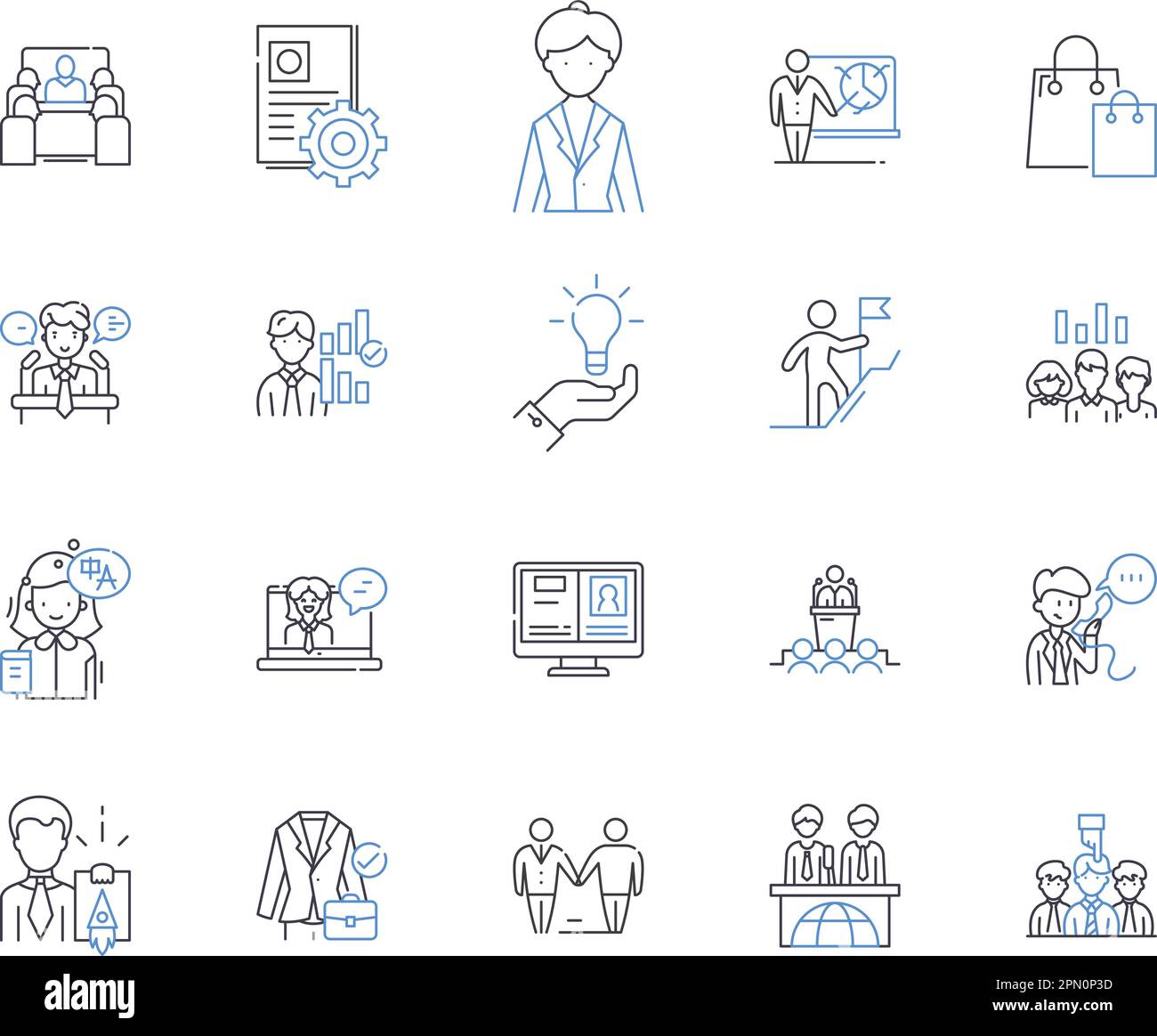 Career and success outline icons collection. Career, Success ...
