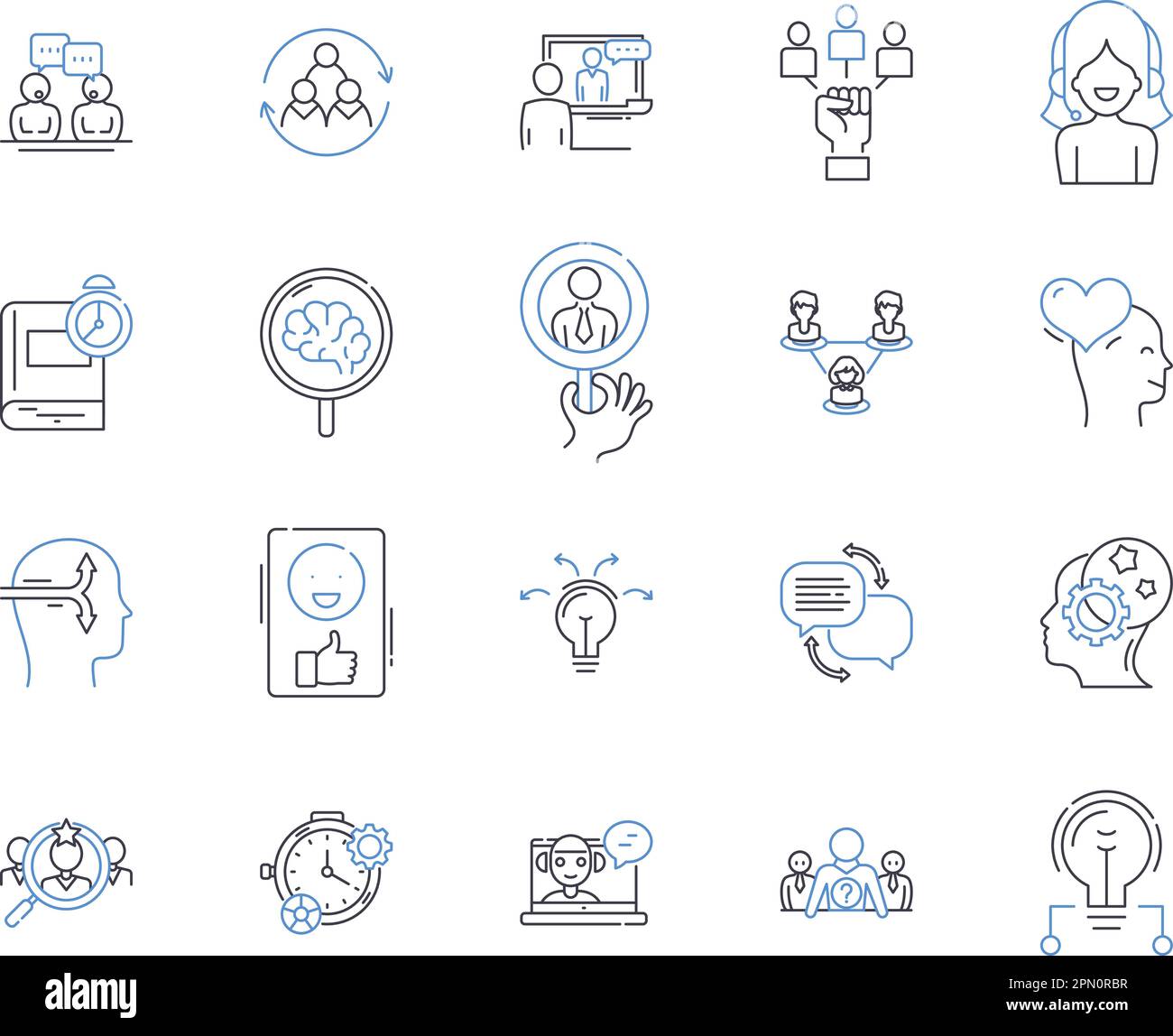 Coaching and business outline icons collection. Coaching, Business ...