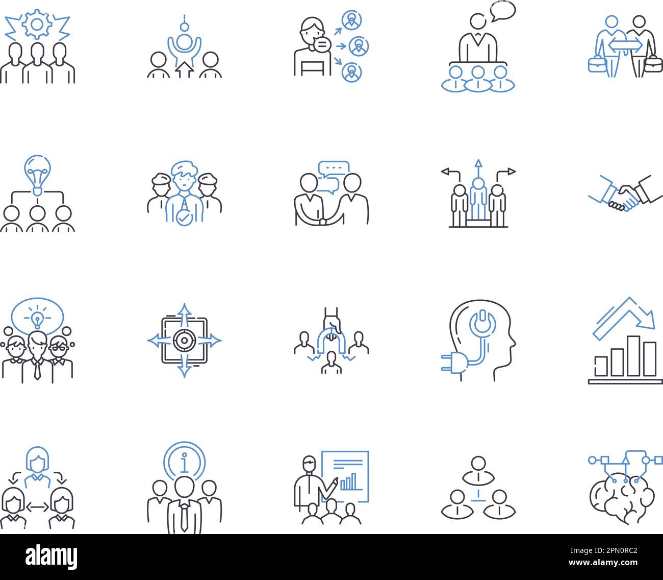 Company outline icons collection. Firm, Corporation, Conglomerate