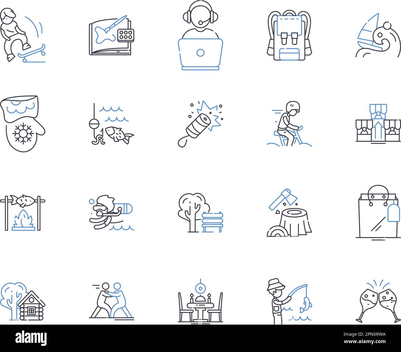 Art therapy outline icons collection. Art, Therapy, Painting, Drawing