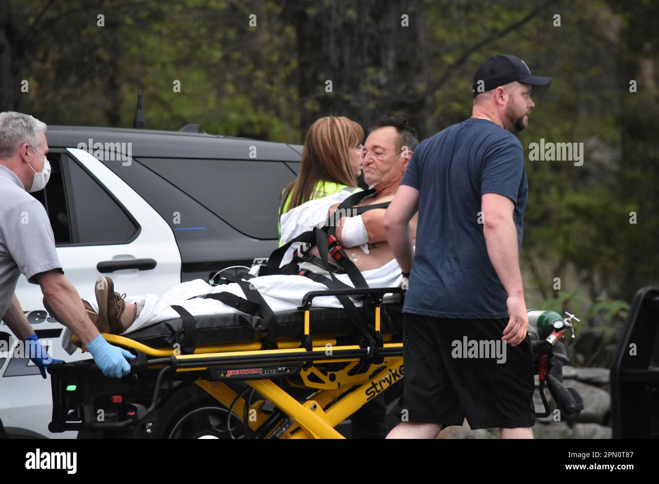 Franklin Lakes, United States. 15th Apr, 2023. Individual injured in