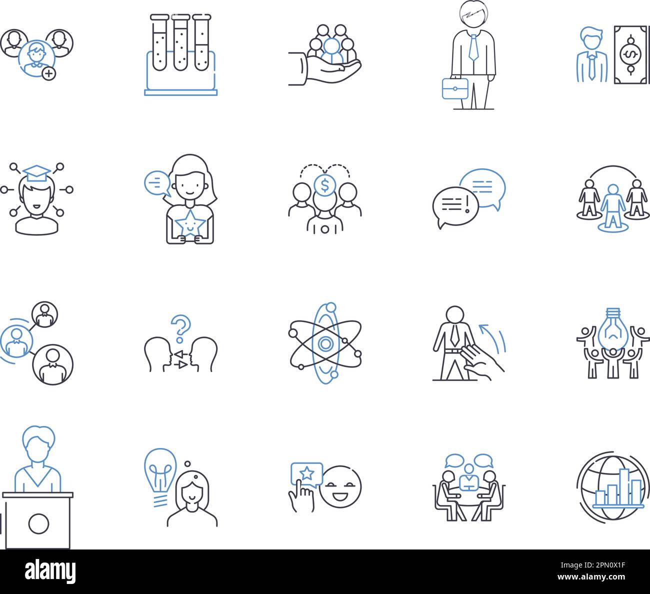 Gamification outline icons collection. Game, Play, Reward, Points