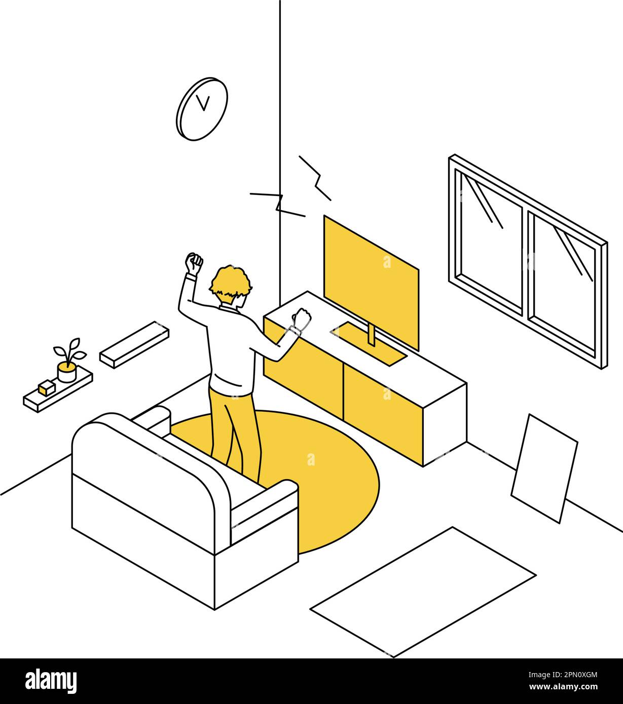 Noise problems in rental properties: Late-night loud TV viewing, Vector