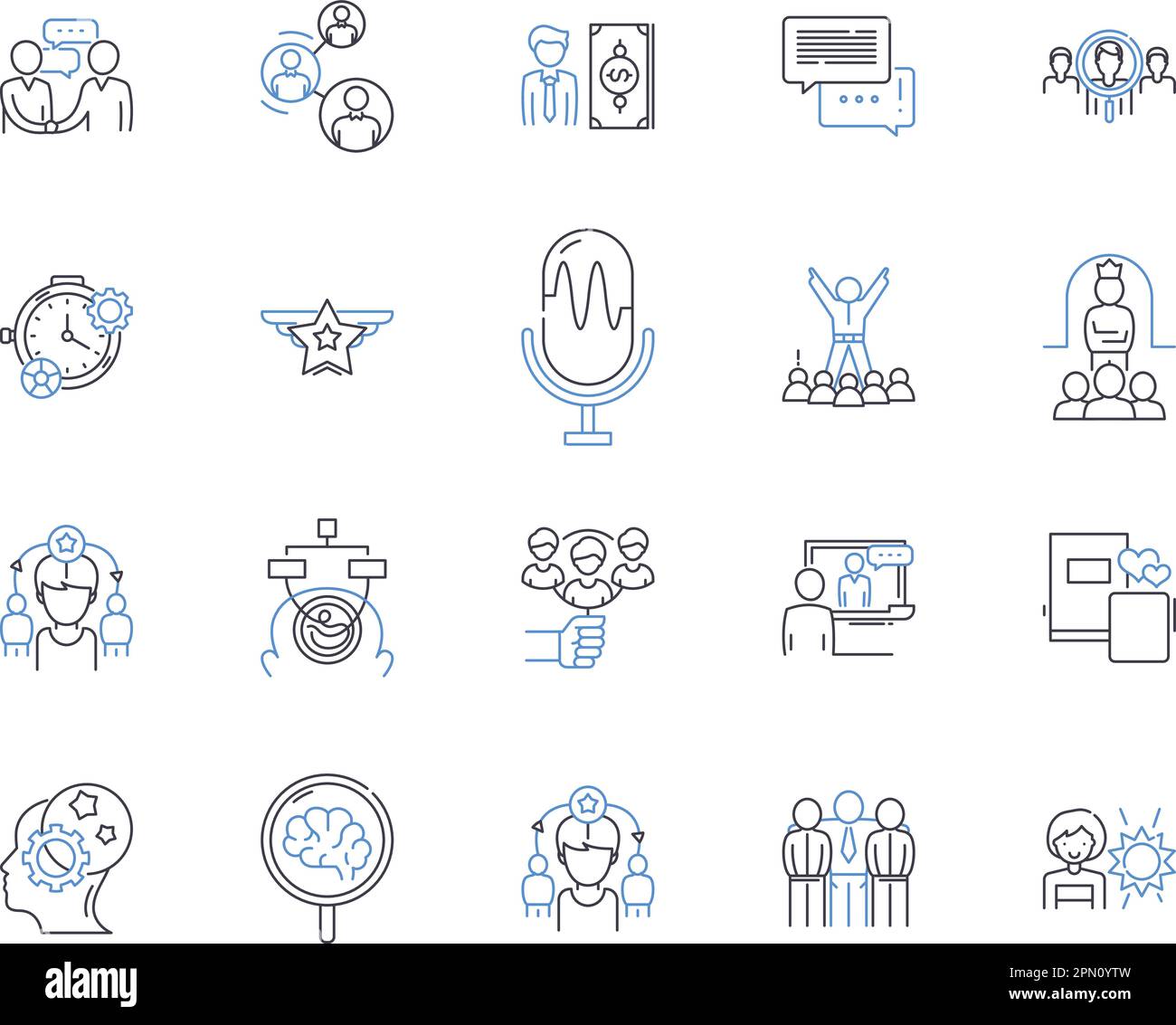 Coaching programs outline icons collection. Training, Teaching ...