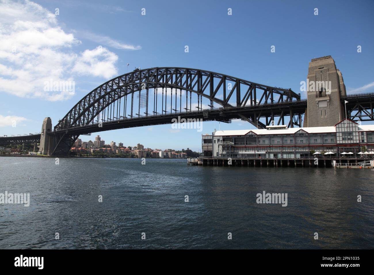 Sydney Harbour bridge on of Australia's most famous landmarks. Stock Photo