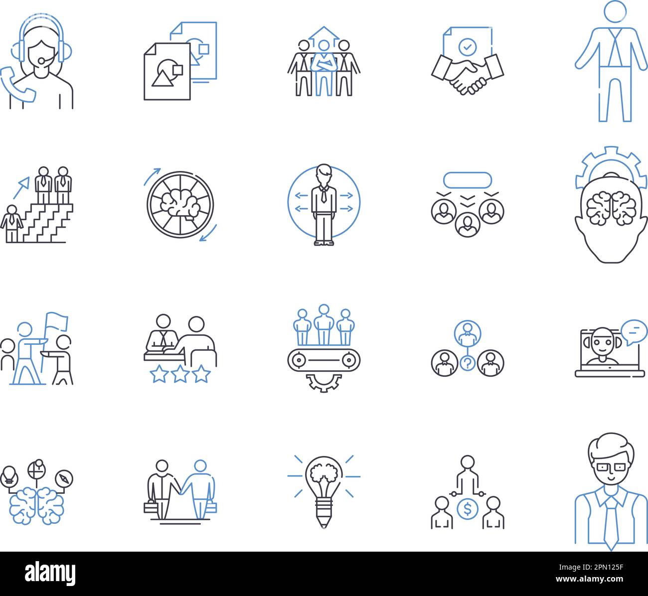 Chief Executive Officer outline icons collection. CEO, Chief, Executive, Officer, Manager, Leader, Director vector and illustration concept set. Chair Stock Vector
