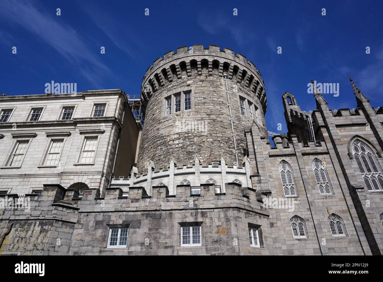 Exterior of Dublin Castle Stock Photo