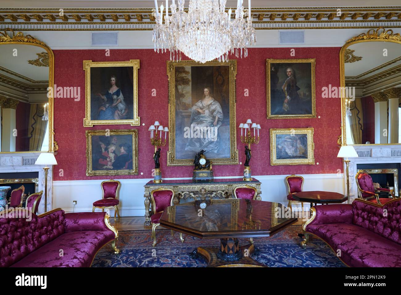 Formal drawing room of Dublin Castle, used for government receptions Stock Photo