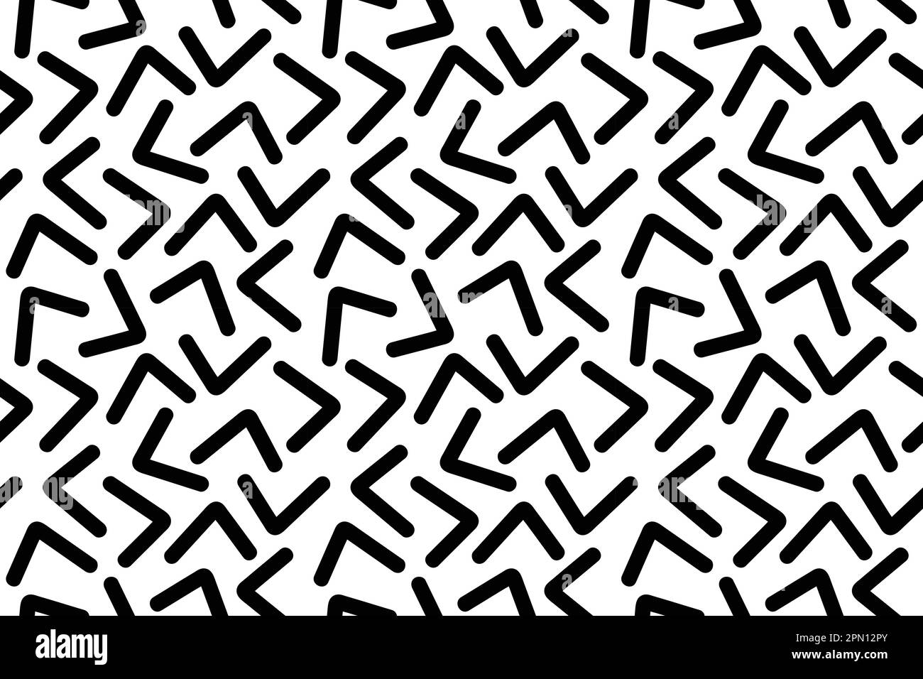 Abstract pattern with stroke in black and white color. Vector seamless ...