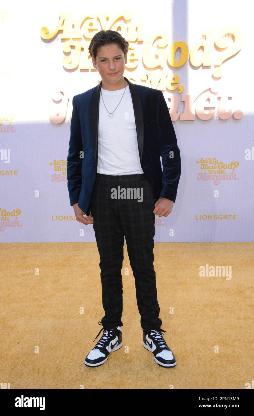 Los Angeles, CA. 15th Apr, 2023. Zack Brooks at arrivals for ARE YOU THERE GOD? IT'S ME, MARGARET Premiere, Westwood Regency Village Theatre, Los Angeles, CA April 15, 2023. Credit: Elizabeth Goodenough/Everett Collection/Alamy Live News Stock Photo