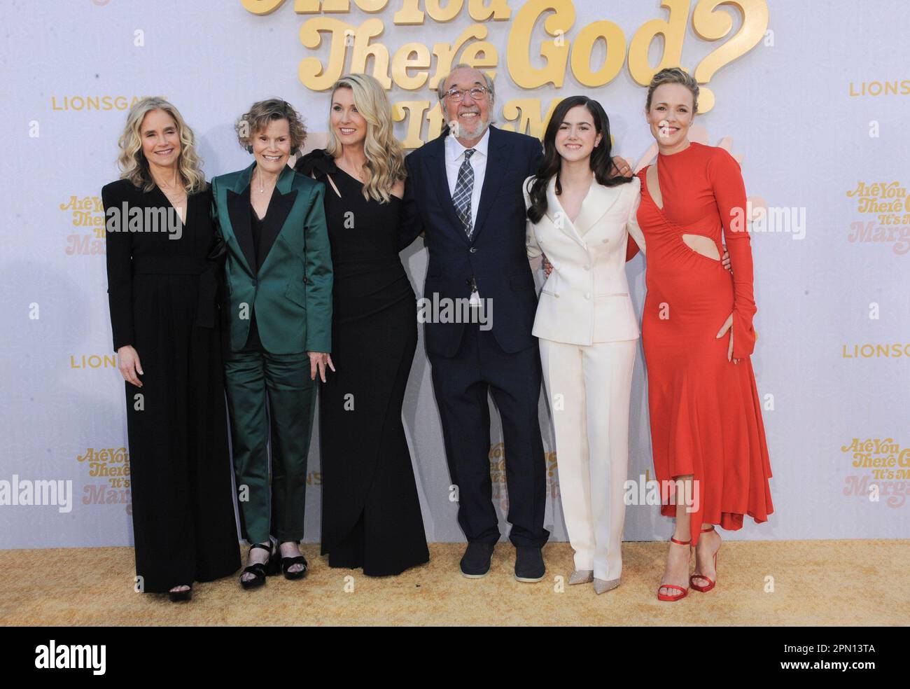 Los Angeles, CA. 15th Apr, 2023. Julie Ansell, Judy Blume, Kelly Fremon Craig, James Brooks, Abby Ryder Fortson, Rachel McAdams at arrivals for ARE YOU THERE GOD? IT'S ME, MARGARET Premiere, Westwood Regency Village Theatre, Los Angeles, CA April 15, 2023. Credit: Elizabeth Goodenough/Everett Collection/Alamy Live News Stock Photo