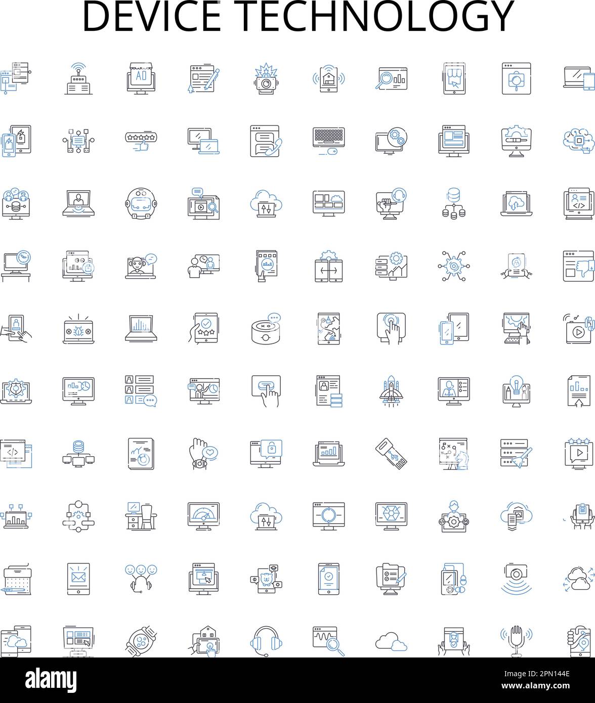 Device technology outline icons collection. Device, Technology, Gadgets ...
