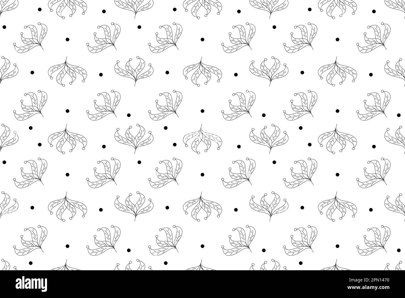 Seamless vector pattern with drawn leaves. Drawn by hand in the style of the doodle. For wallpapers, backgrounds, design, packaging, textiles, factories, prints, manufactures. Vector illustration Stock Vector