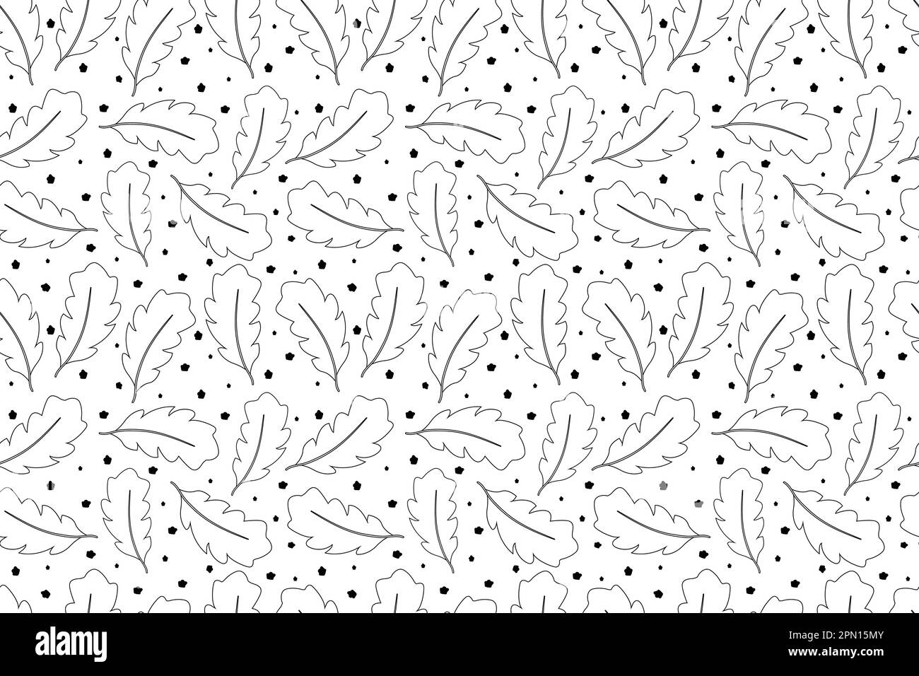 Delicate wild leaves pattern field plants. Seamless botanical motifs. Seamless vector texture. For fashion prints. Print in a handmade style on a white background. Vector illustration.  Stock Vector