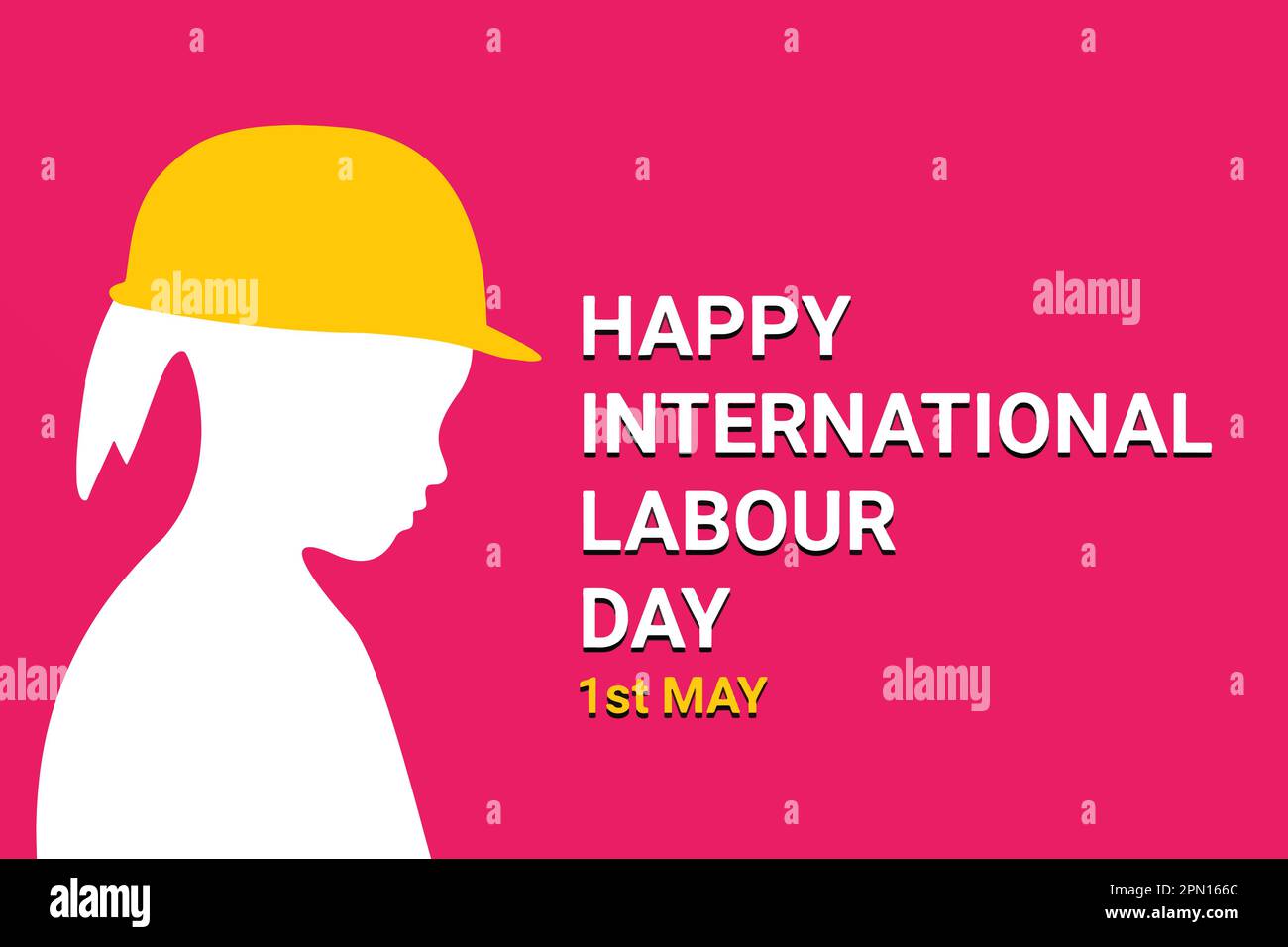 Happy International Labour Day. 1st May. Holiday concept. Template for background, banner, card, poster with text inscription. Stock Vector