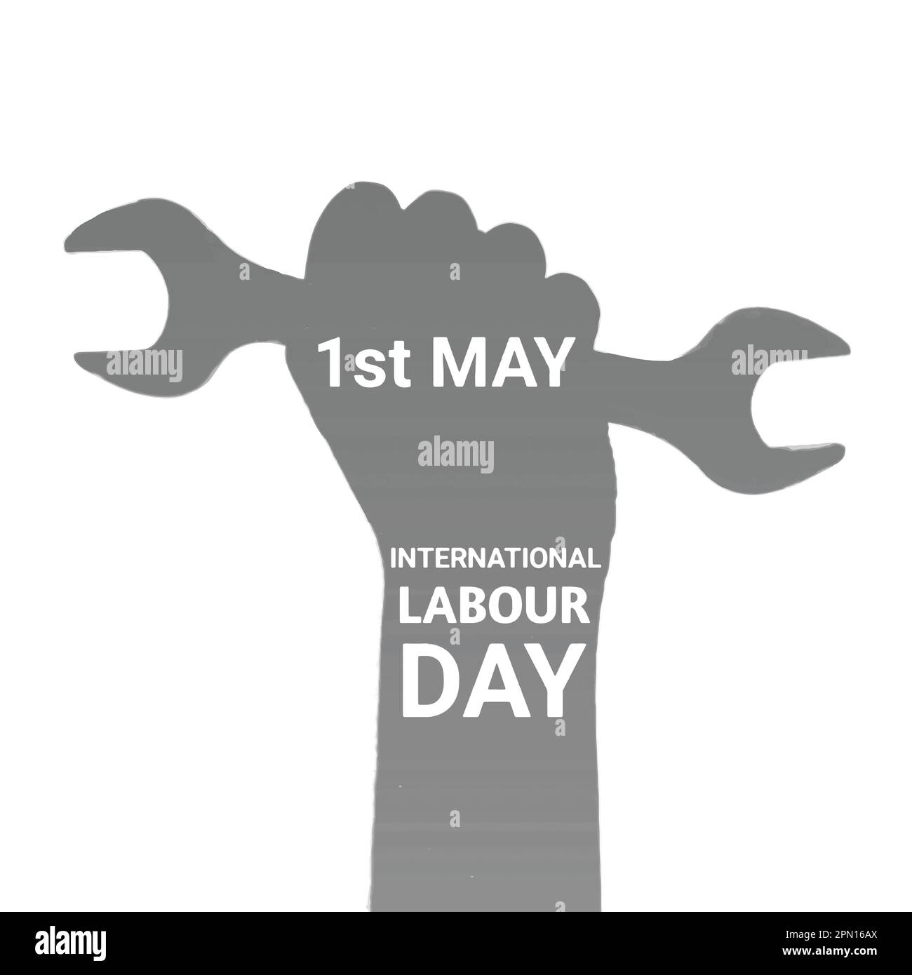 1st May International Labour Day. Holiday concept. Template for background, banner, card, poster with text inscription. Vector illustration Stock Vector