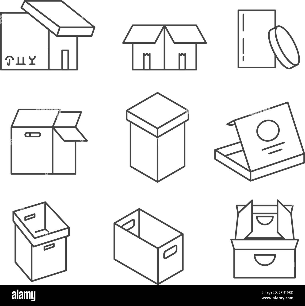 Packaging cardboard, carton boxes for packing Stock Vector Image & Art