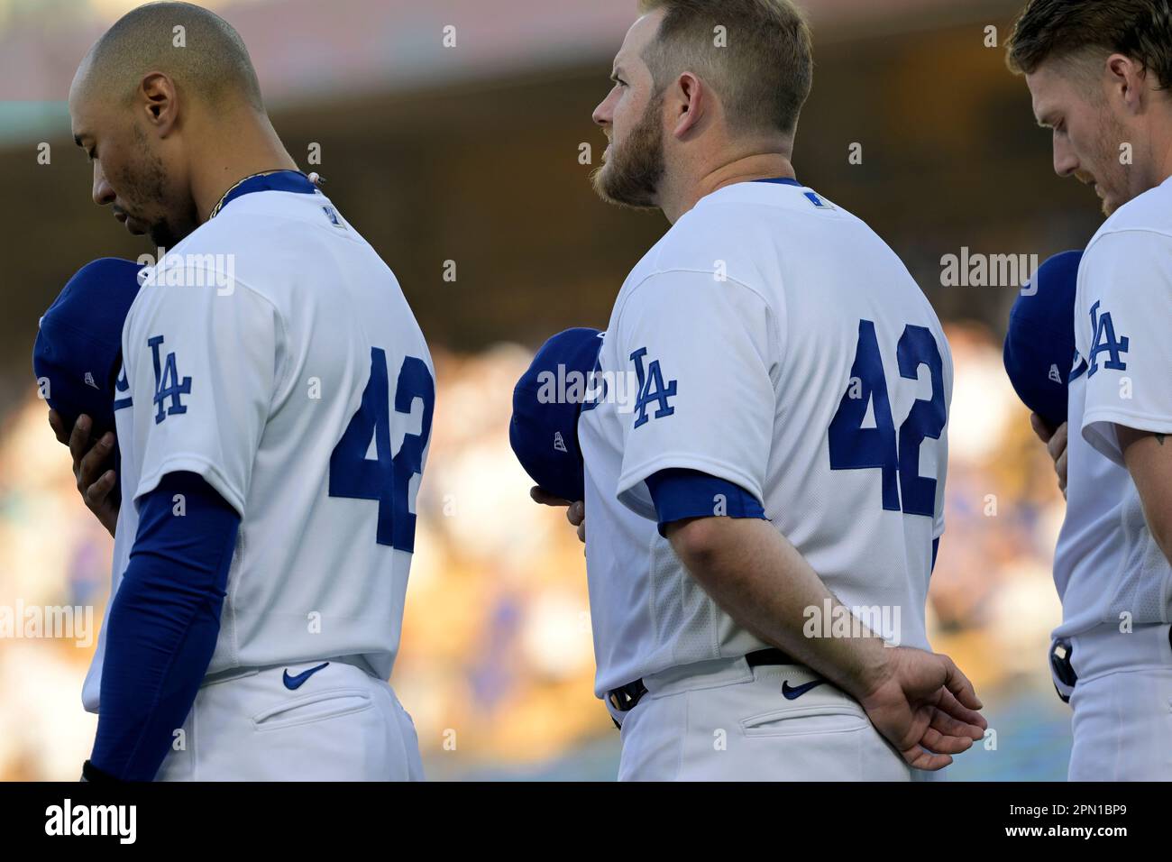 Los Angeles, CA, USA. 16th Apr, 2023. Mookie Betts (left) as well as