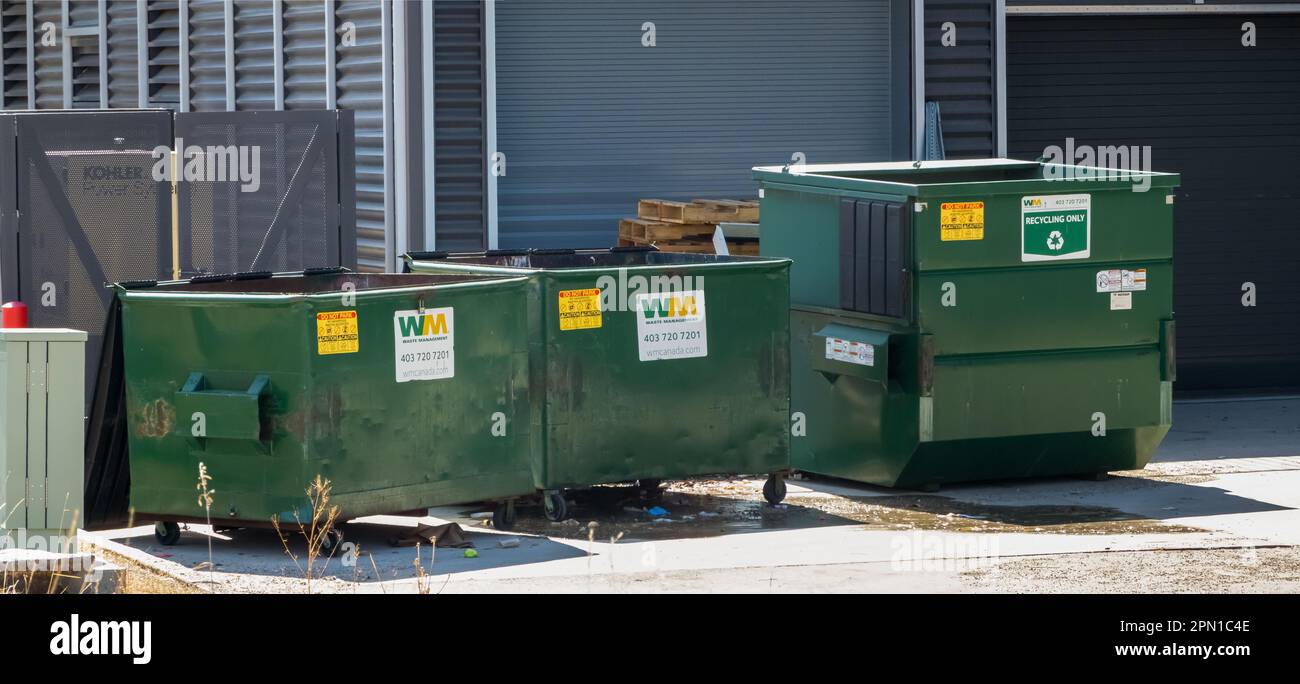 Calgary, Alberta, Canada. Apr 15, 2023. Several Waste Management Canada