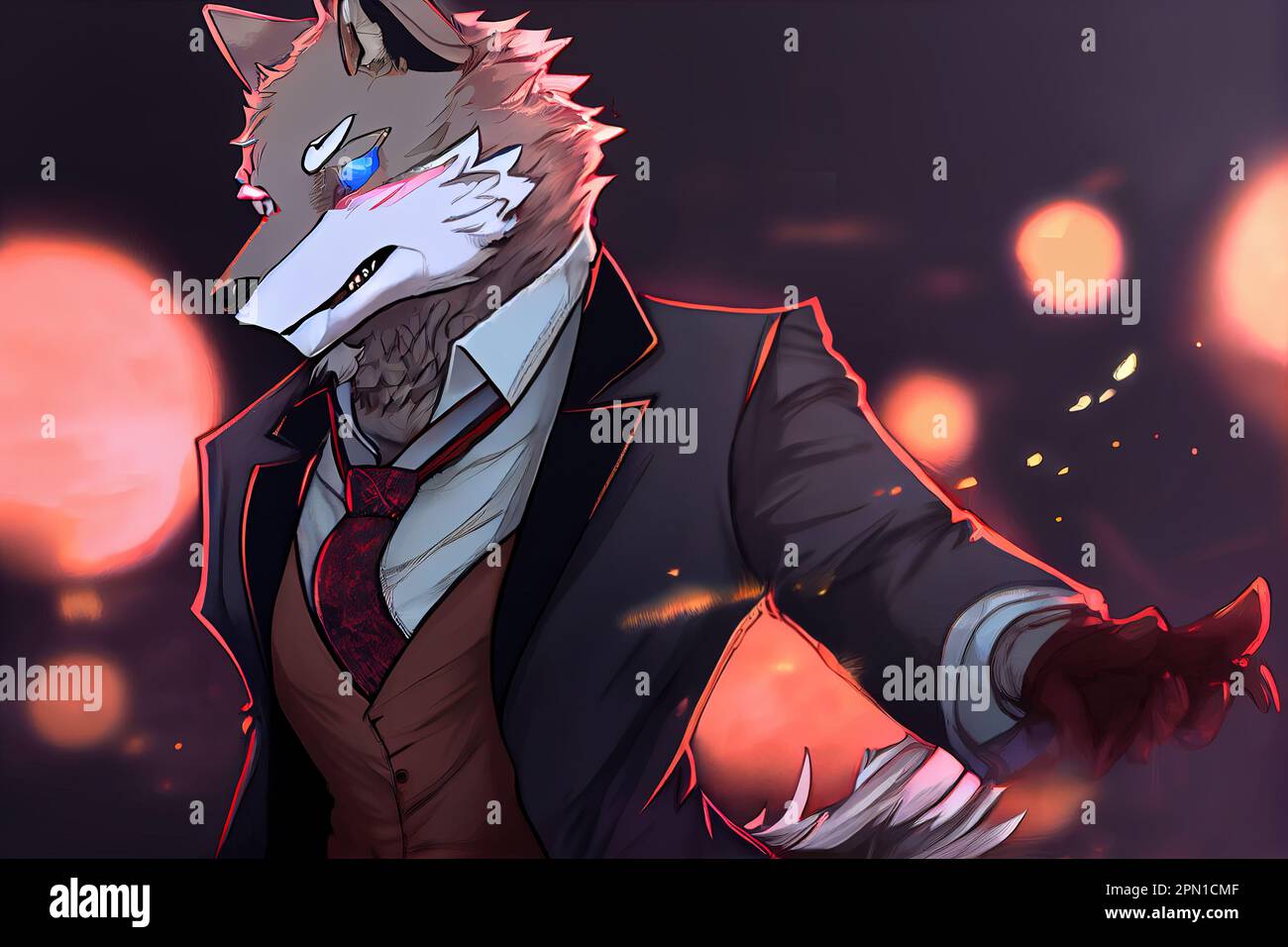Gray wolf Red fox Drawing Anime png  PNGWing