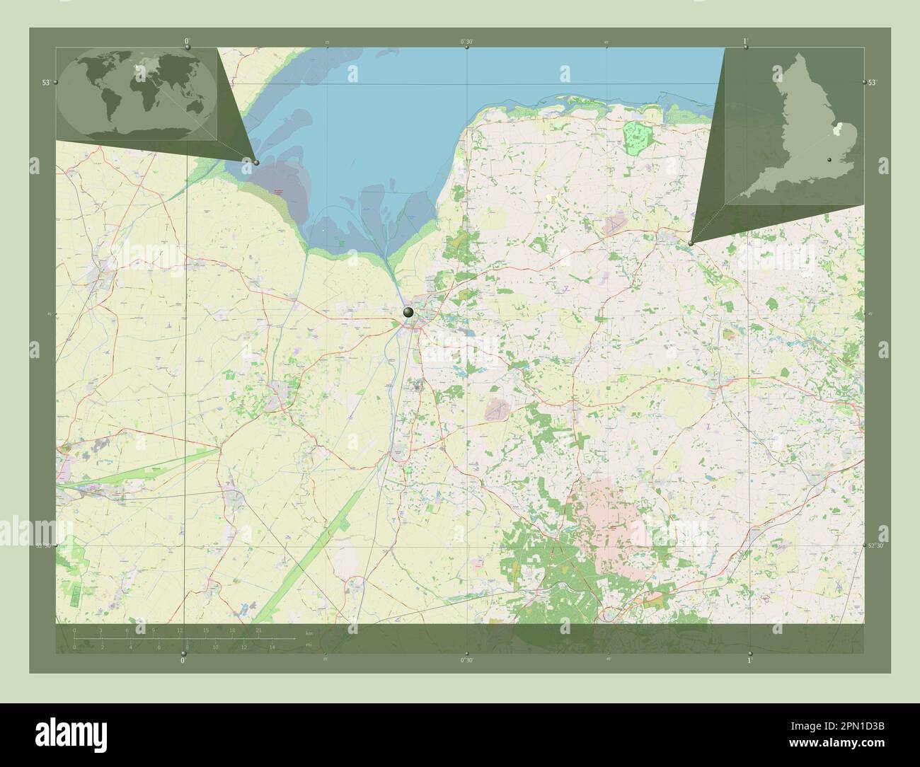 Map of kings lynn hi-res stock photography and images - Alamy