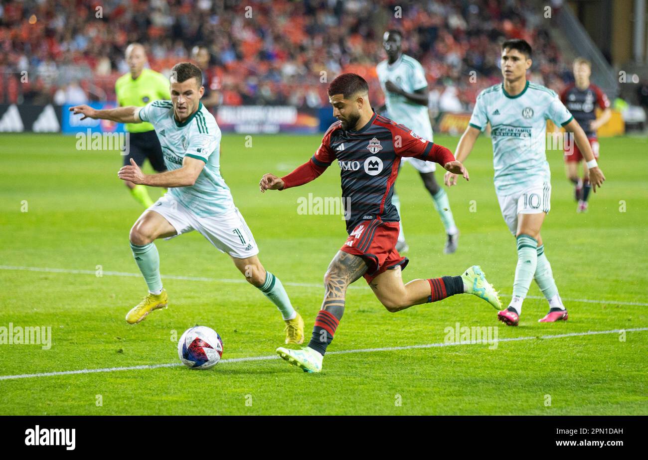 Toronto FC II, rotated logo, black background Stock Photo - Alamy