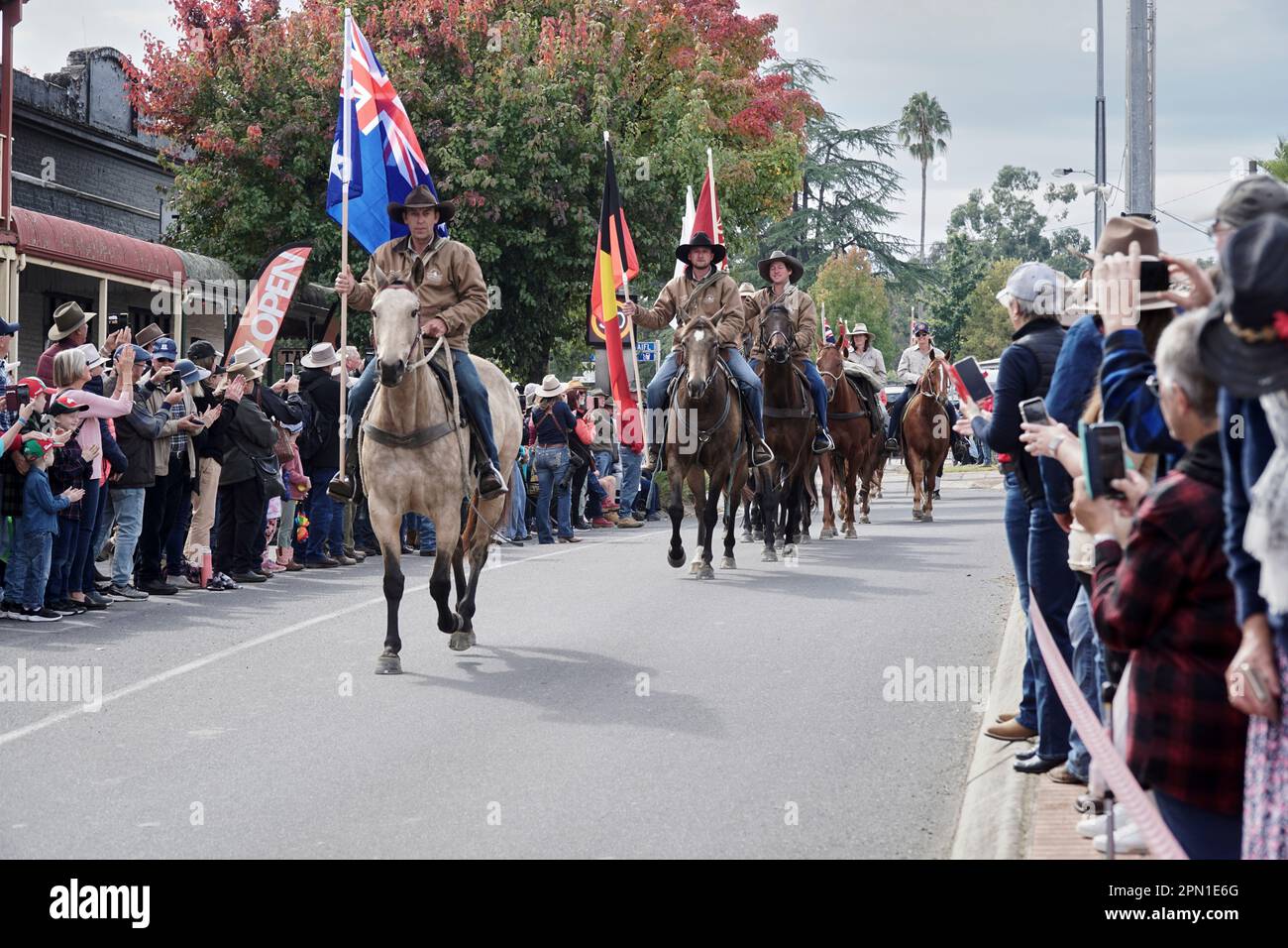 Corryong Victoria Australia, The Man from Snowy River Festival street