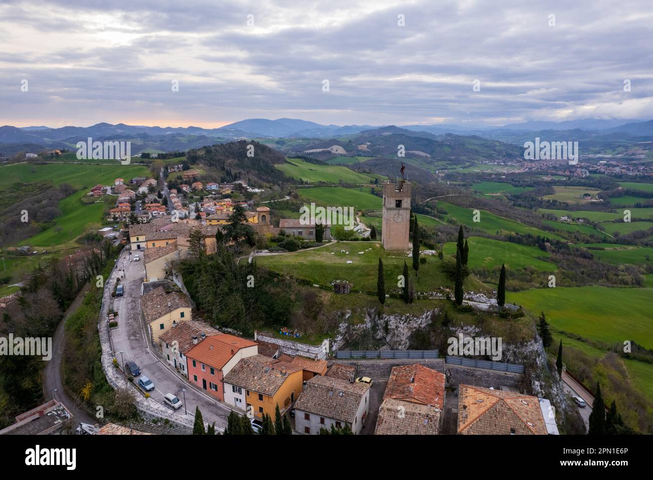 Aerial view of Peglio village in Italy Stock Photo - Alamy