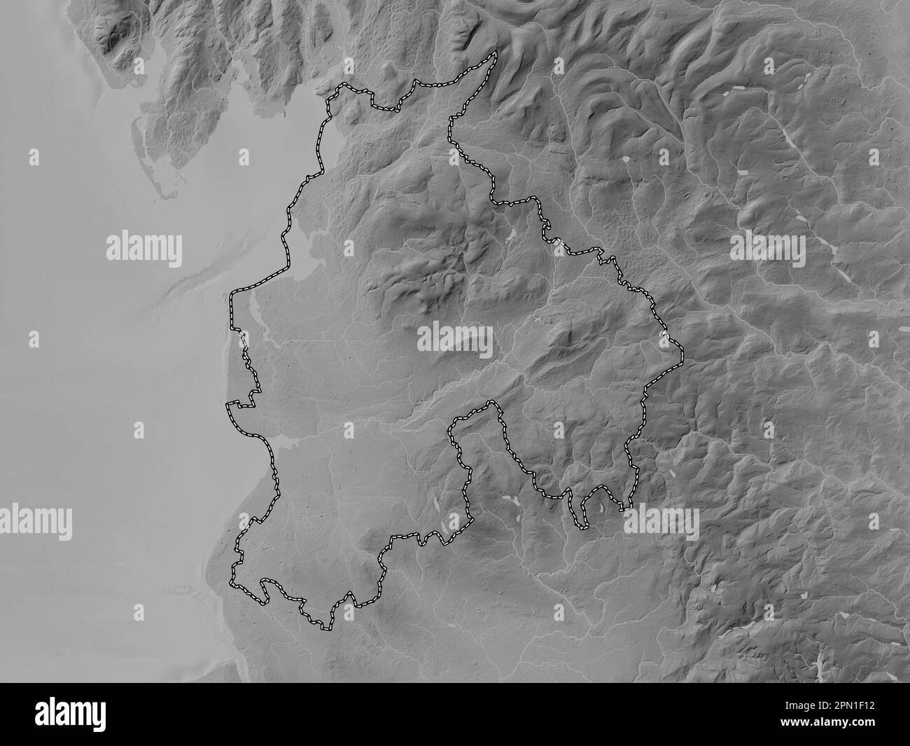 Lancashire, administrative county of England Great Britain. Grayscale