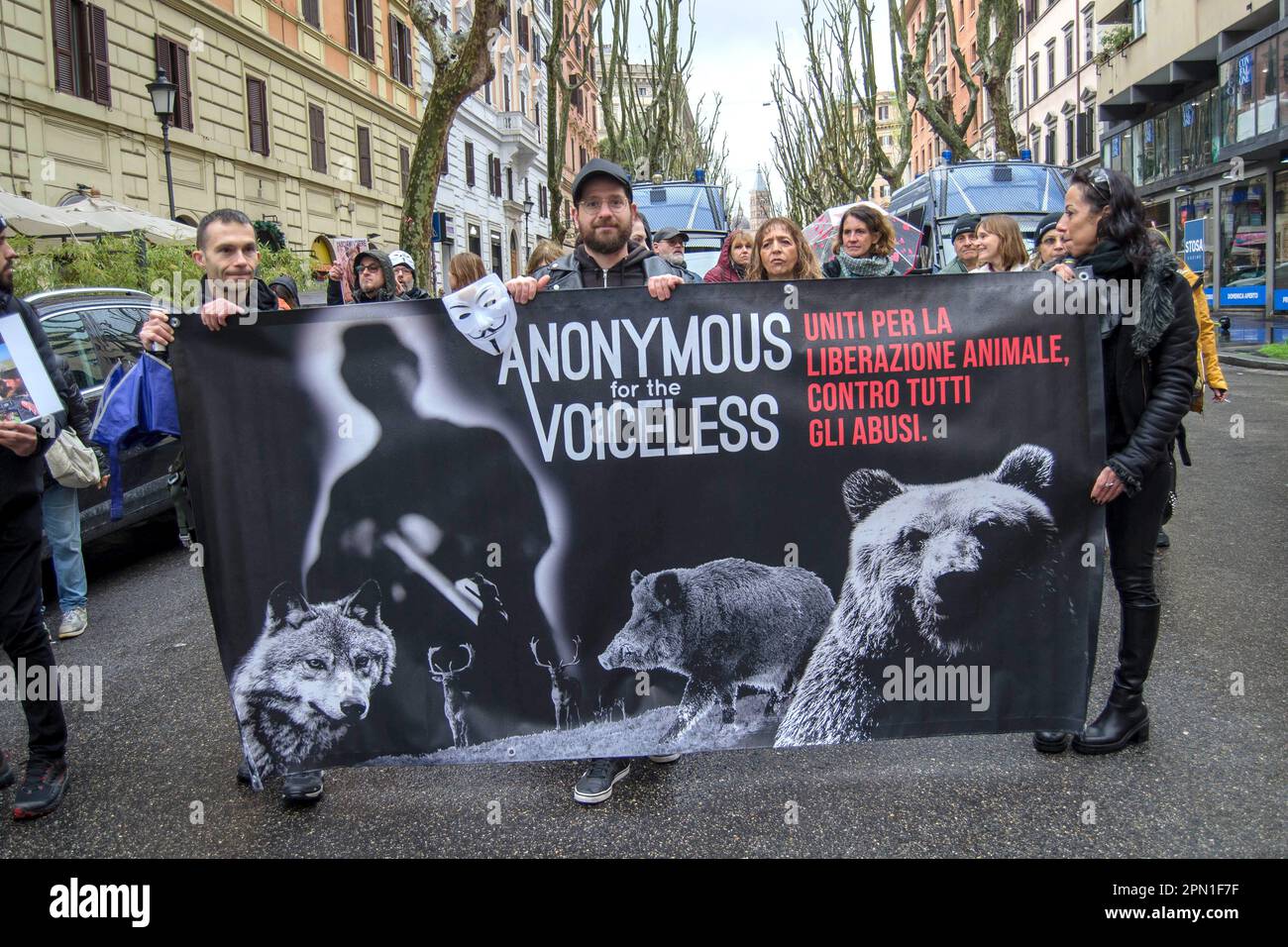 Rome, Italy. 15th Apr, 2023. Demonstration in Rome by animal rights ...