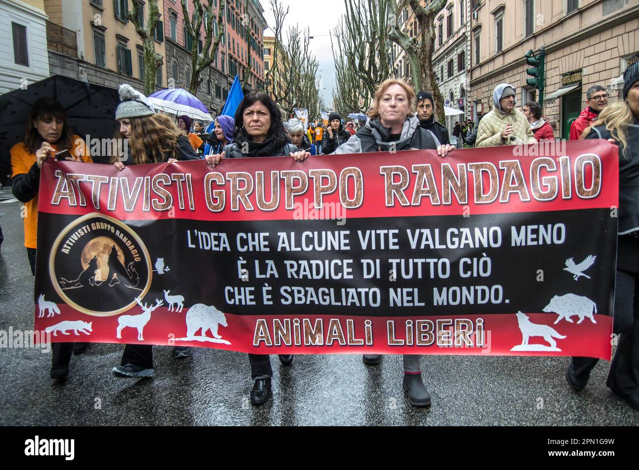 Rome, Italy, Italy. 15th Apr, 2023. Demonstration in Rome by animal ...