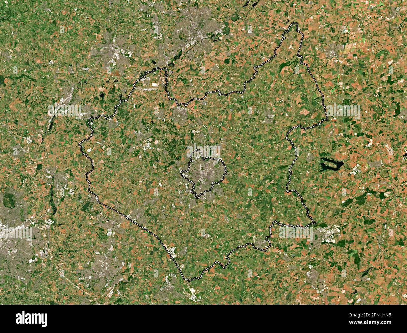 Fleckney Map Leicestershire, administrative county of England - Great Britain. Low ...