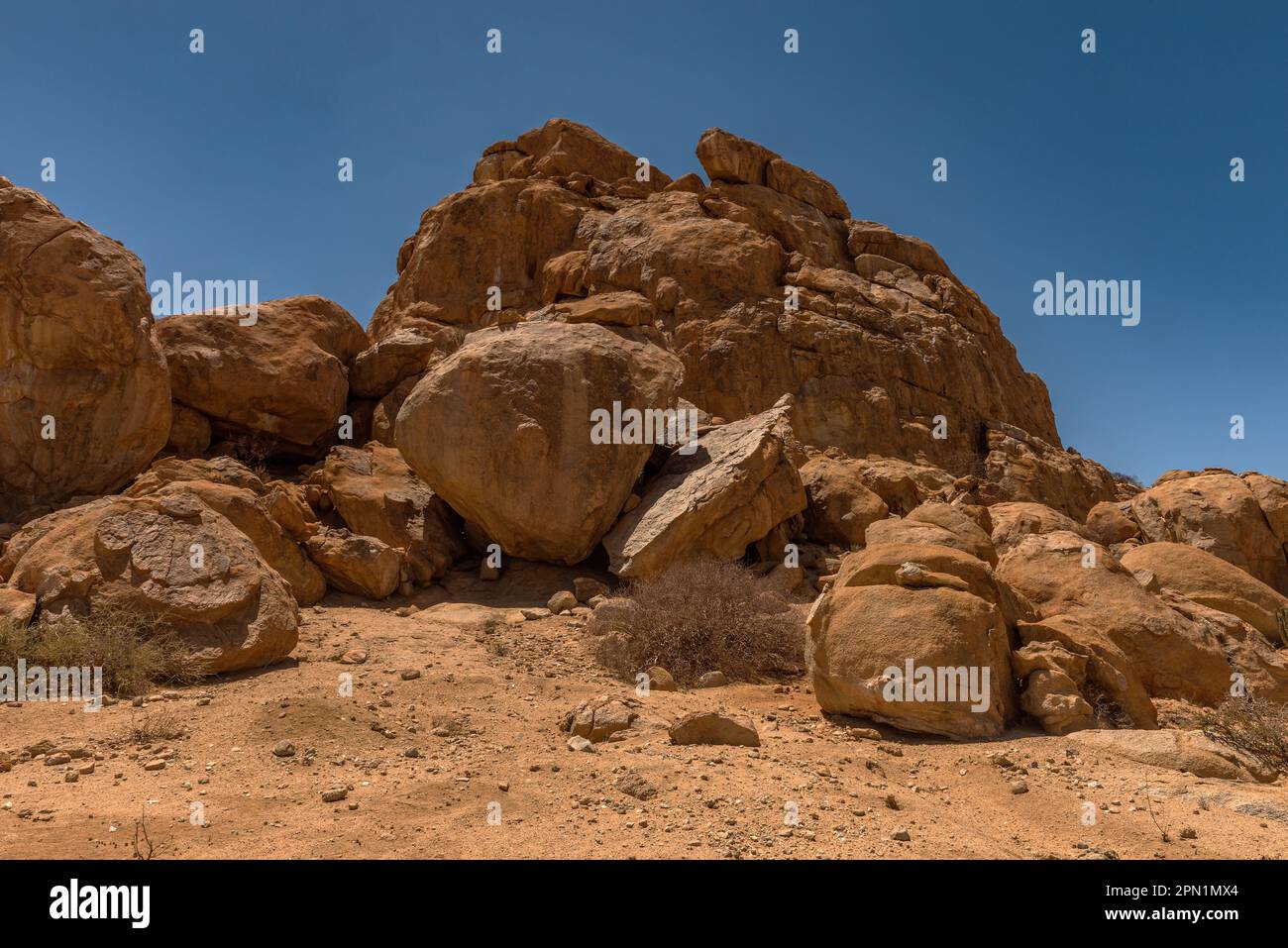 granite rock formations at the Spitzkoppe in Namibia Stock Photo