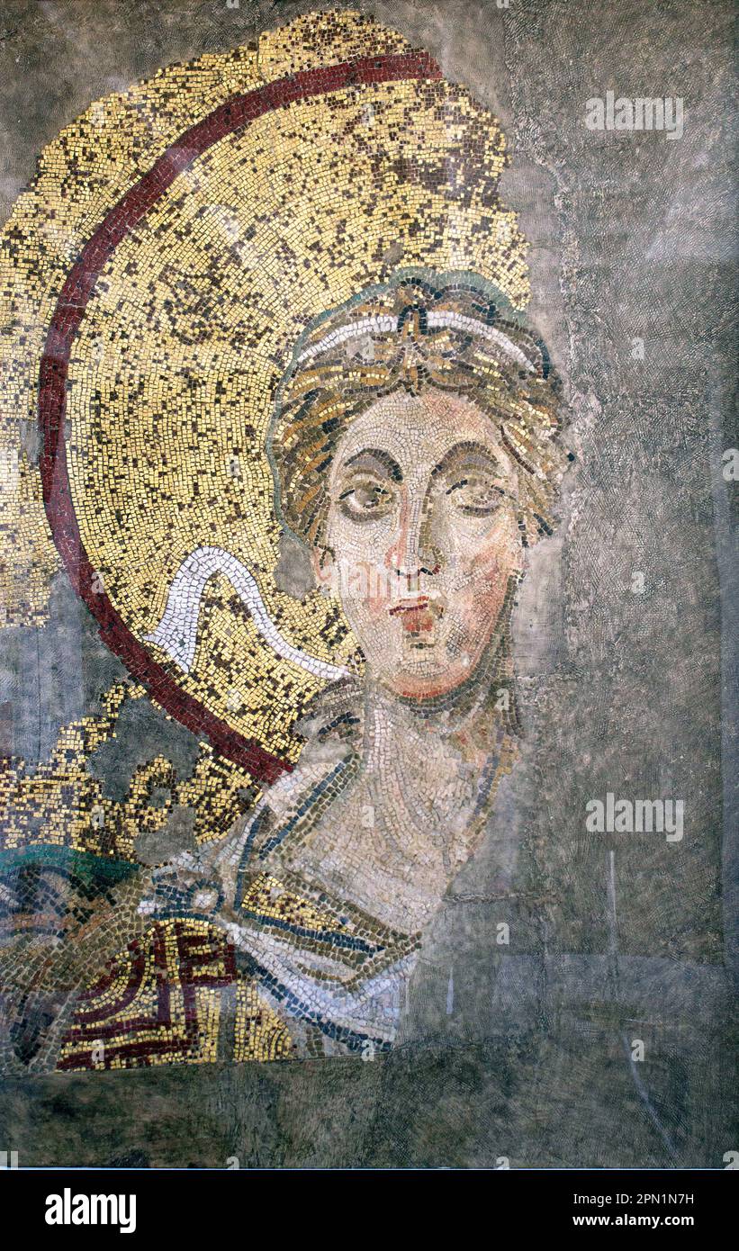 Archangel Gabriel reproduction of Byzantine mosaic Stock Photo