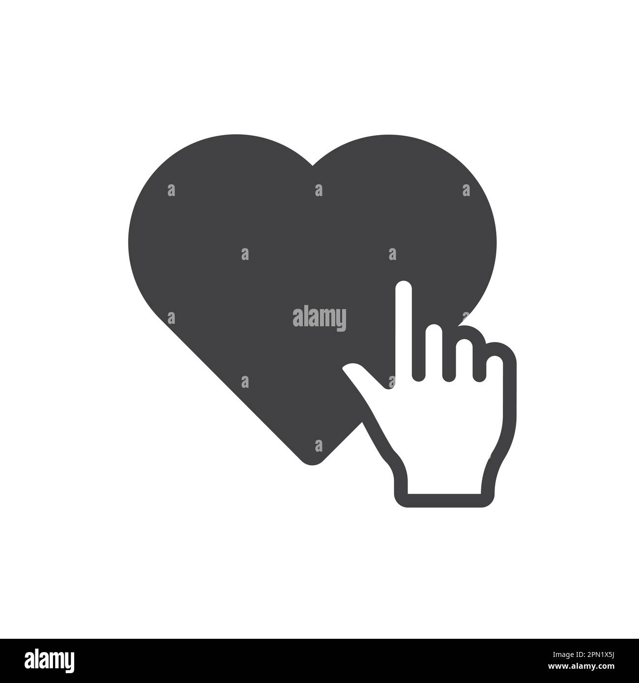 heart like click vector icon Stock Vector